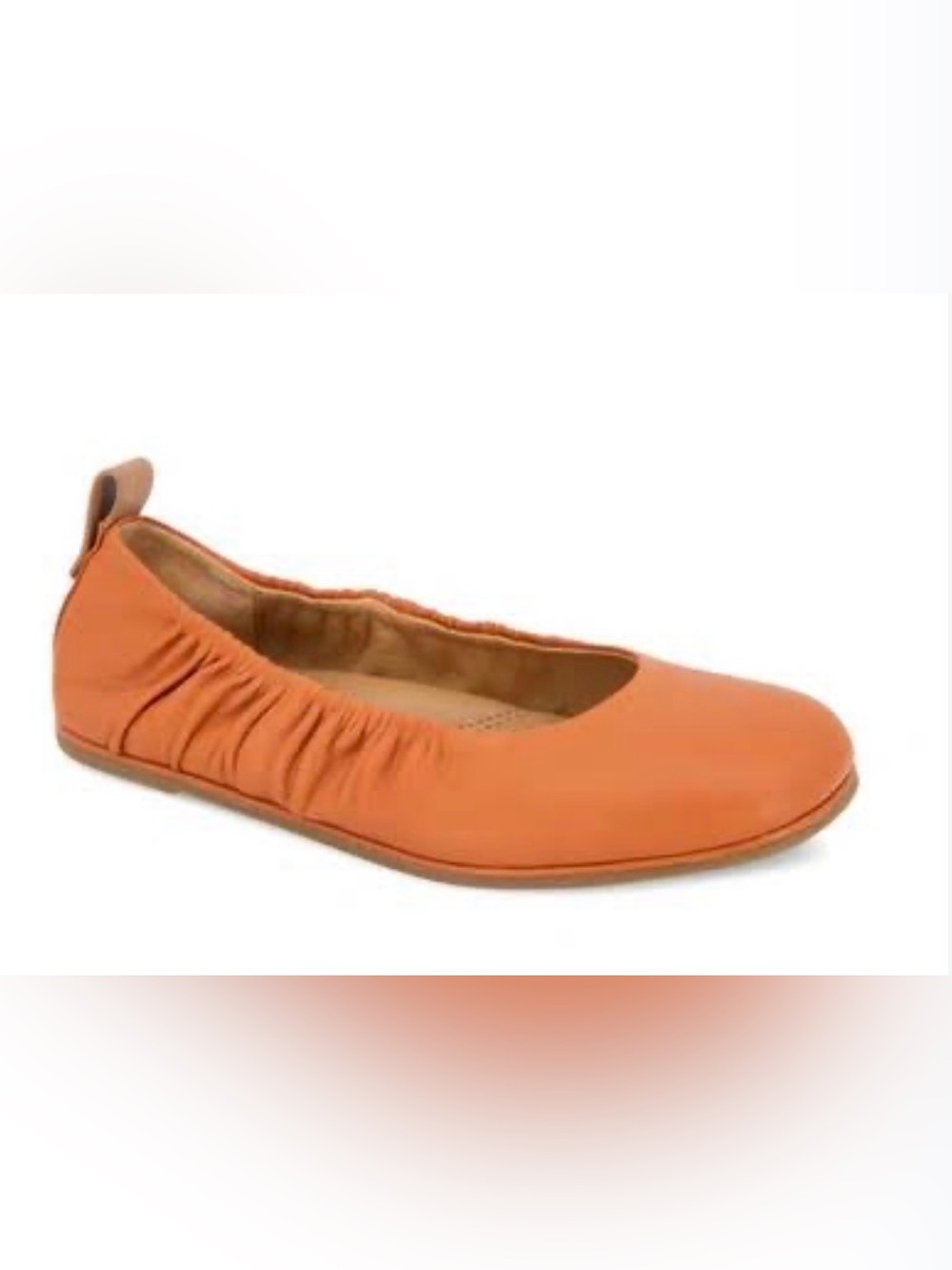 New! Gentle Souls Tetracotta Orange Leather Ballet Flat Size 8